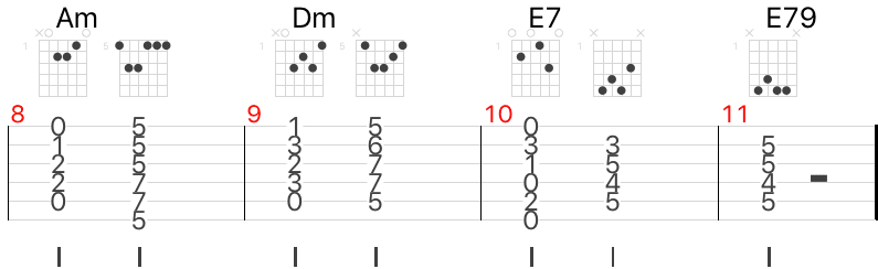 summertime chord shapes